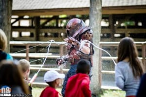 Kids battle villains at the Kids in Capes! Superhero Walk/Run